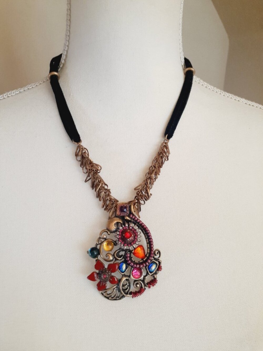 Chico's Embellished Pendant Necklace